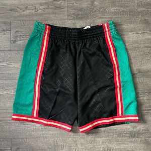 Mitchell & Ness Los Angeles LA Lakers‎ NBA Swingman Men's Shorts (Red/Green) L